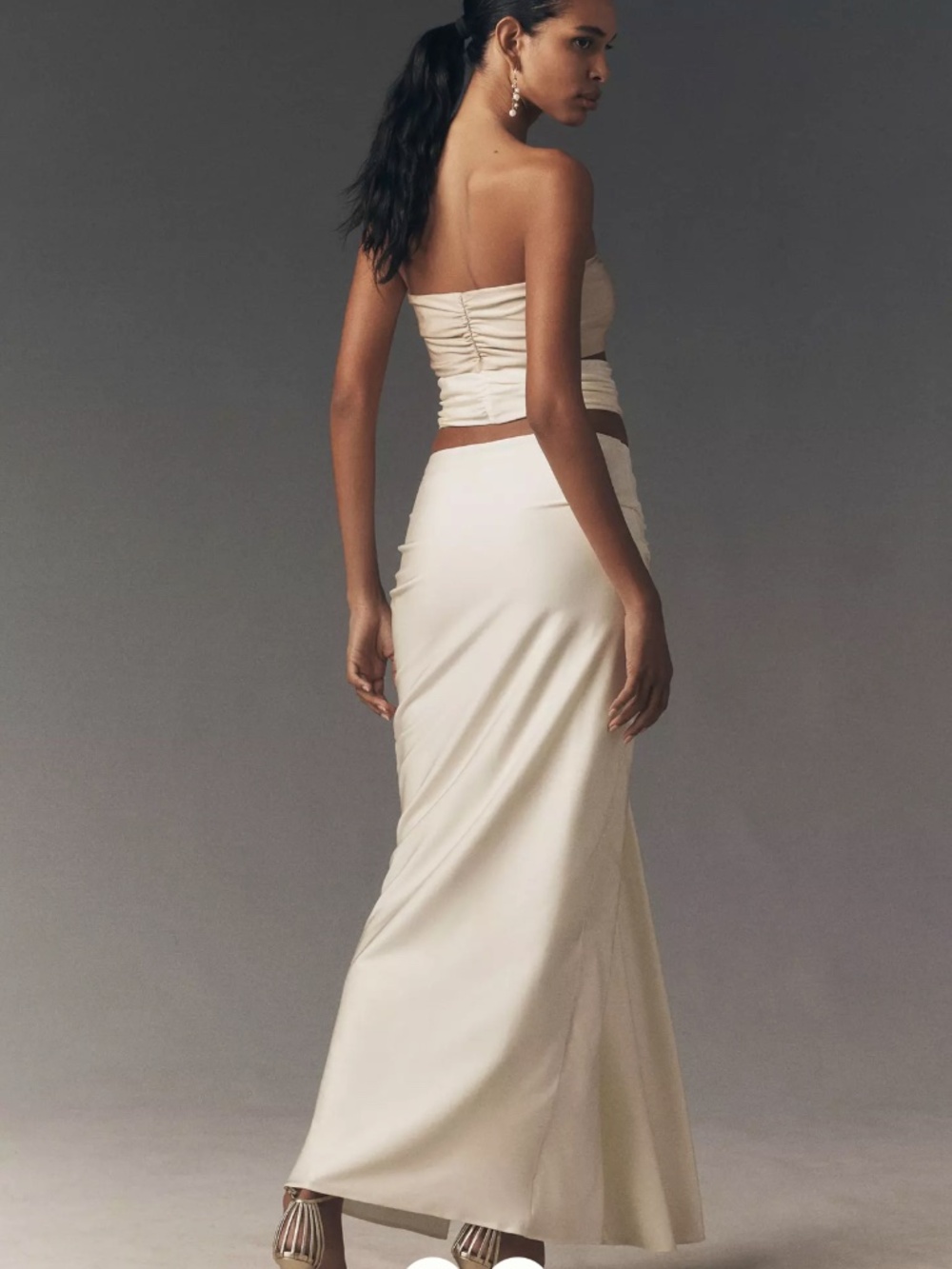 Baobab 'Giselle' Strapless Cutout Maxi Dress in Marble Ivory - Picture 4 of 4